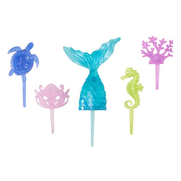 MYSTICAL MERMAID Cake Topper Seahorse Crown Tail Fantasy Decoration Decoset Birthday