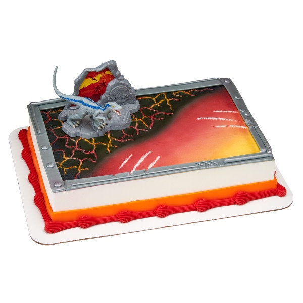 JURASSIC PARK Cake Topper Fallen Kingdom Dinosaur Movie Volcano Decoration Decoset Birthday Craft Supply