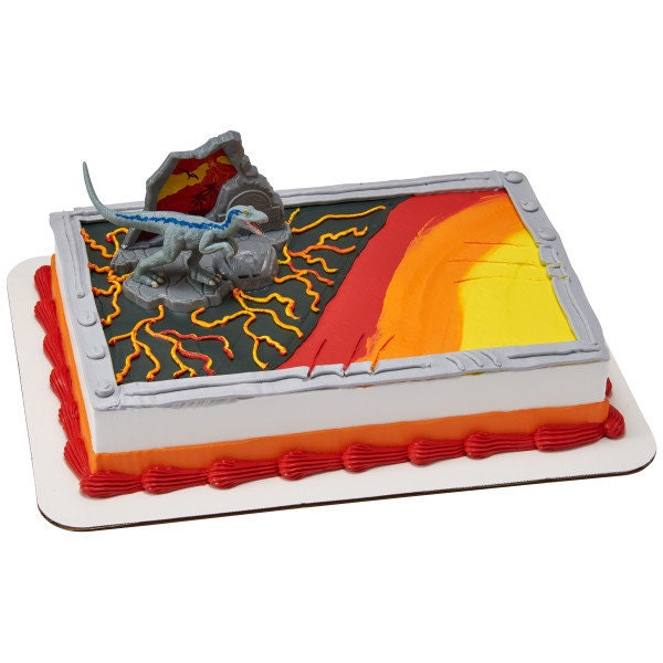 JURASSIC PARK Cake Topper Fallen Kingdom Dinosaur Movie Volcano Decoration Decoset Birthday