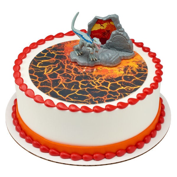 JURASSIC PARK Cake Topper Fallen Kingdom Dinosaur Movie Volcano Decoration Decoset Birthday