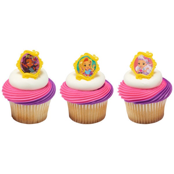 SUNNY DAY INSPIRED Cupcake Rings (12) Nick Jr Sunny Blair Rox Salon Friendly Falls Birthday Cake Toppers Party Decoration