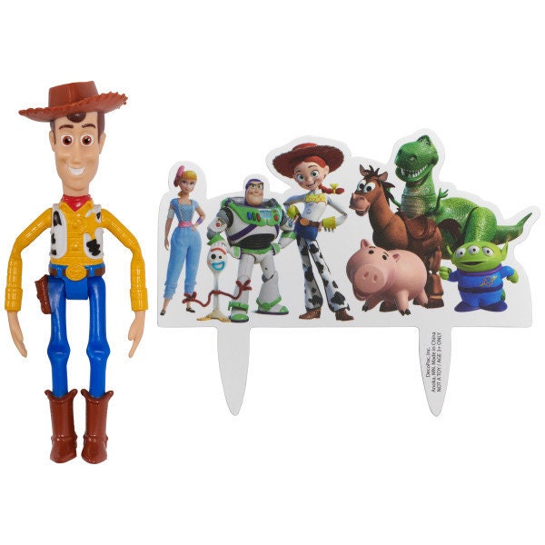 TOY STORY 4 Cake Topper Disney Team Toy Woody Forkie Birthday Cake Decoration Decoset
