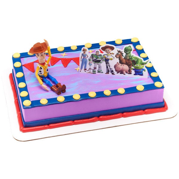 TOY STORY 4 Cake Topper Disney Team Toy Woody Forkie Birthday Cake Decoration Decoset