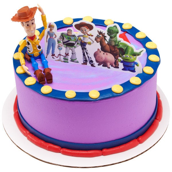 TOY STORY 4 Cake Topper Disney Team Toy Woody Forkie Birthday Cake Decoration Decoset