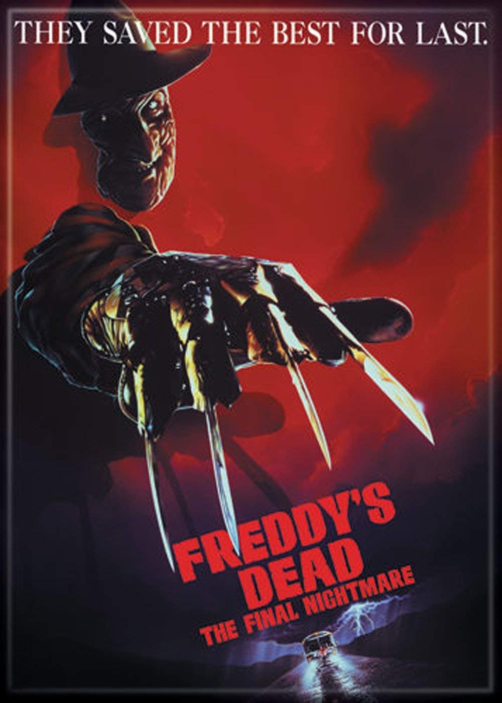 NIGHTMARE On ELM STREET Magnet for Refrigerators and Lockers Freddy's Dead The Final Nightmare Classic Horror Movie