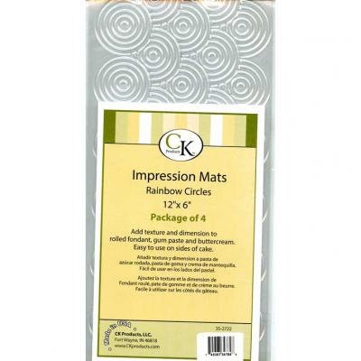 Rainbow Circles Impression Mat - Great for Fondant, Gumpaste, & Buttercream - Custom Cake Decorating