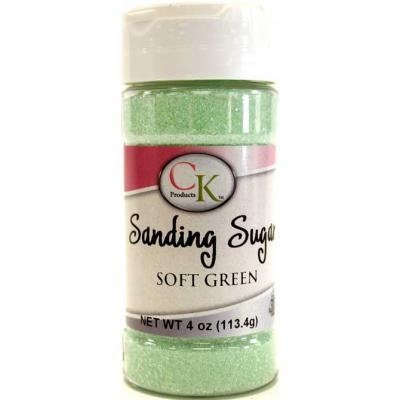 SOFT GREEN Sanding Sugar - For Cupcakes, Cakes, Cookies, Parties - 4 oz.