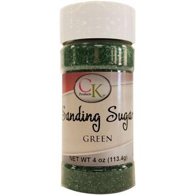 GREEN Sanding Sugar - For Cupcakes, Cakes, Cookies, Parties - 4 oz.