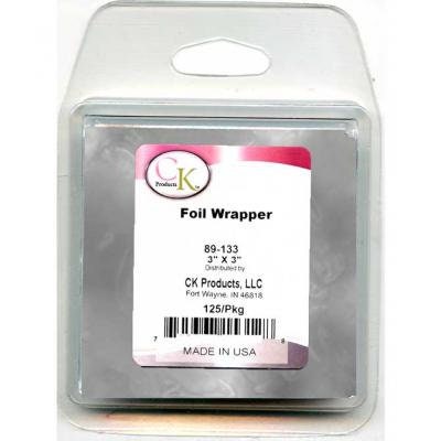 SILVER Foil Wrappers for Chocolate Candy - 125/pkg