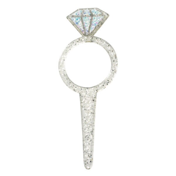 12 DIAMOND RING Cupcake Picks Wedding Bridal Shower Bride Cake Toppers for Party Decoration Rings