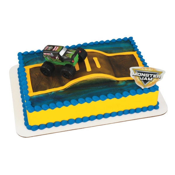 MONSTER JAM Cake Topper Grave Digger Full Throttle Fun Birthday Party Cake Decoration Decoset Craft Supply