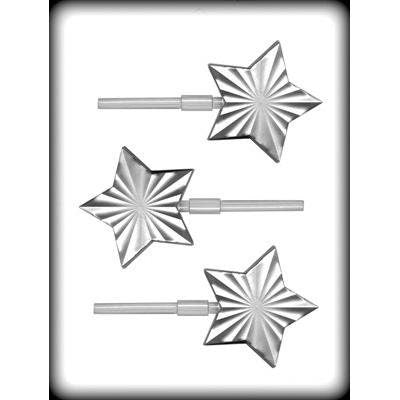 RADIANT STAR Sucker Hard Candy Mold -- Earth Moon Sun Man Star Lolly Lollipop