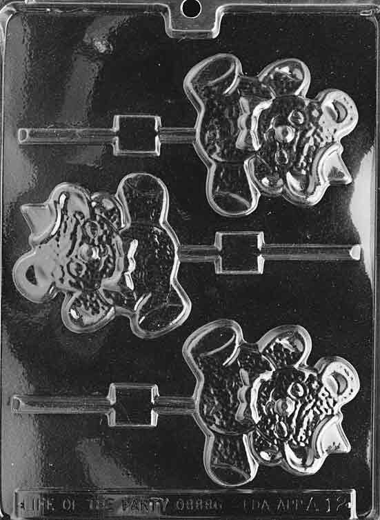 PARTY TEDDY LOLLY Sucker Chocolate Candy Mold