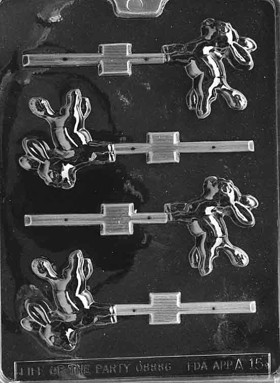 DONKEY LOLLY Animal Sucker Chocolate Candy Mold