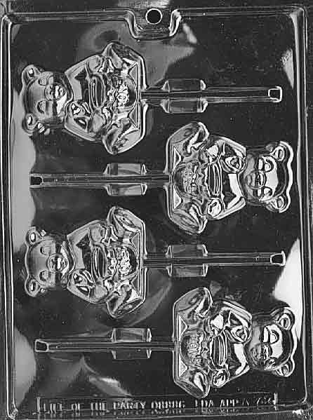 HONEY BEAR LOLLY Animal Sucker Chocolate Candy Mold