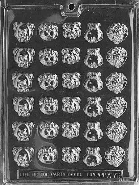 ANIMAL FACES Chocolate Candy Mold Craft Supply