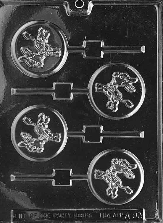 DONKEY LOLLY Sucker Chocolate Candy Mold