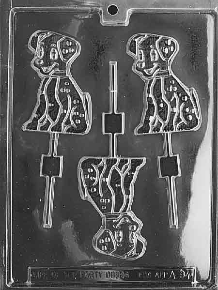 DALMATION PUPPY DOG Lolly Sucker Chocolate Candy Mold