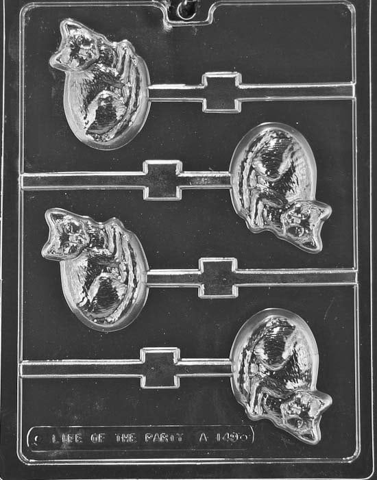 CAT LOLLY Animal Sucker Chocolate Candy Mold Craft Supply