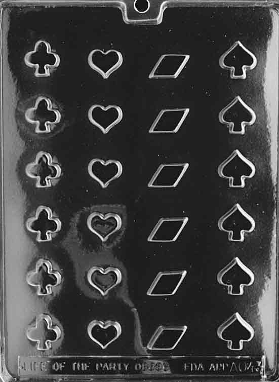 BRIDGE MIX Poker Spades Chocolate Candy Mold LOP-AO043
