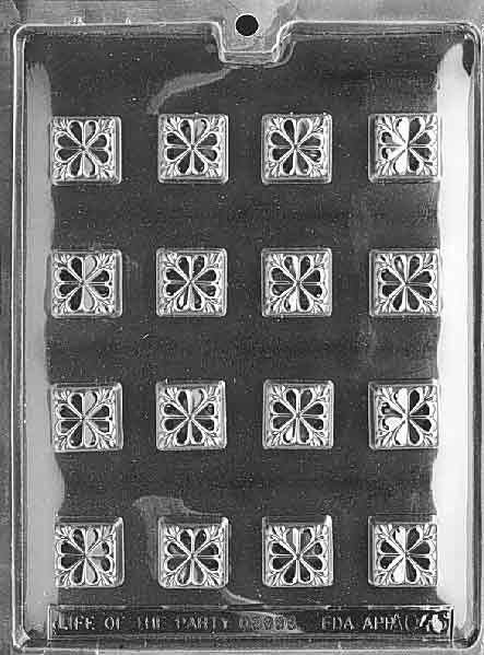 TRADITIONAL SQUARE Bite Size Chocolate Candy Mold