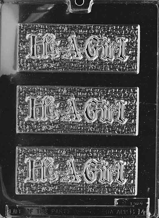 IT'S A GIRL BAR Baby Chocolate Candy Mold