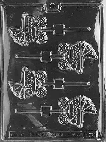 CARRIAGE LOLLY Baby Sucker Chocolate Candy Mold