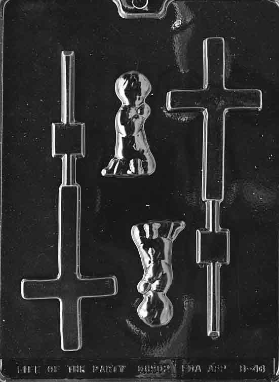 BOY CHRISTENING LOLLY Baby Sucker Chocolate Candy Mold Craft Supply