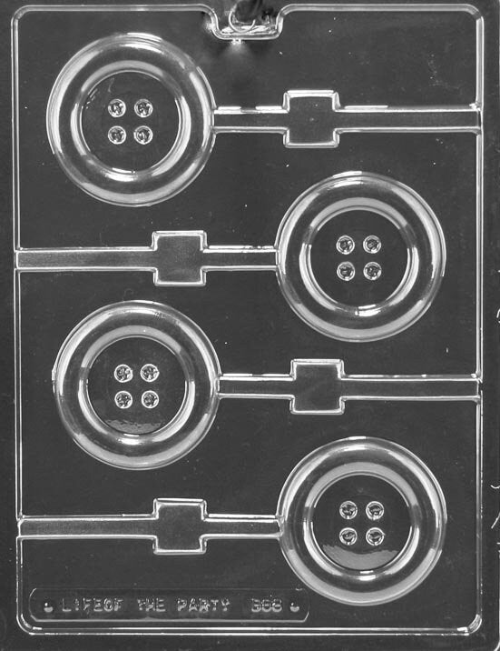 BUTTON LOLLY Sucker Baby Chocolate Candy Mold
