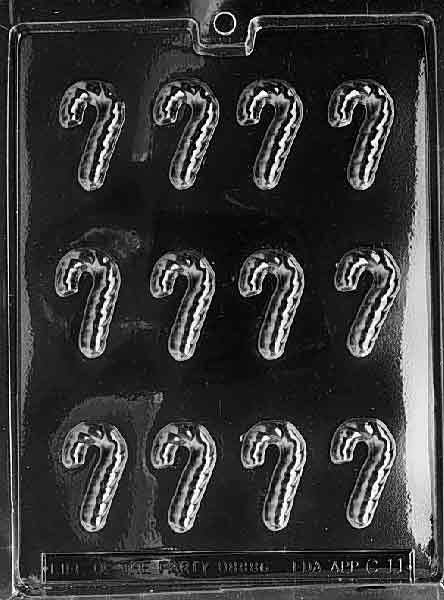 SMALL CANDY CANES Christmas Chocolate Candy Mold