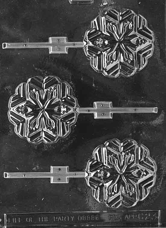 SNOWFLAKE LOLLY Sucker Christmas Chocolate Candy Mold