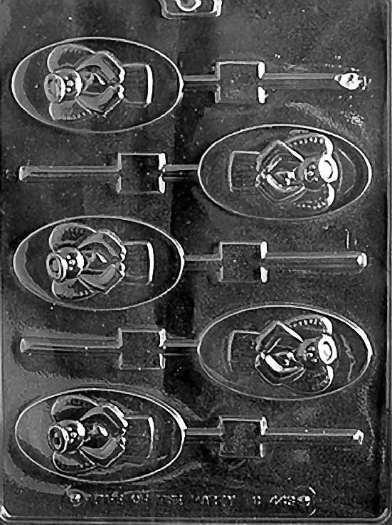 OVAL ANGEL Lolly Christmas Sucker Chocolate Candy Mold