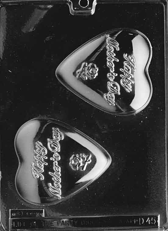 HAPPY MOTHER'S DAY Heart Chocolate Candy Mold