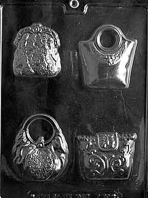 4 FASHION PURSES Chocolate Candy Mold