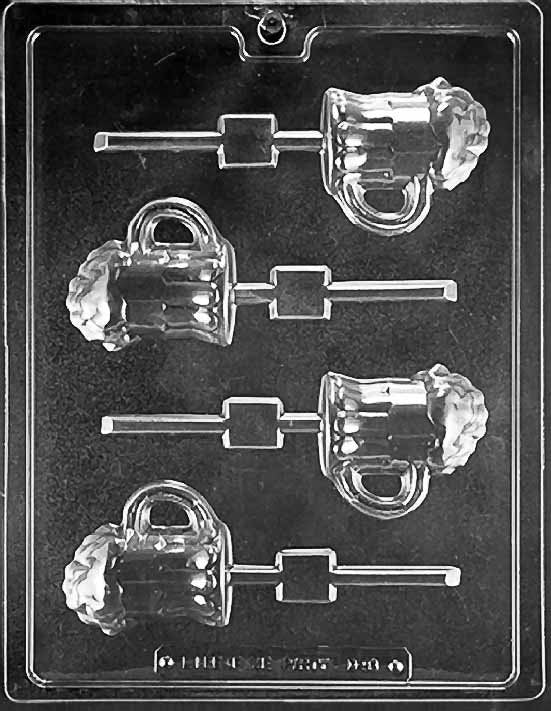 BEER MUG Lolly Sucker Chocolate Candy Mold LOP-D098