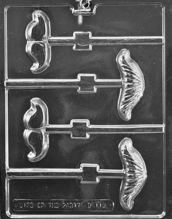 MUSTACHE ASSORTMENT Lolly Sucker Chocolate Candy Mold