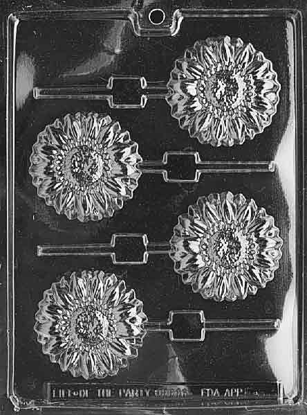 SUNFLOWER LOLLY Sucker Chocolate Candy Mold
