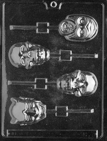 SCARY FACES LOLLY Halloween Sucker Chocolate Candy Mold