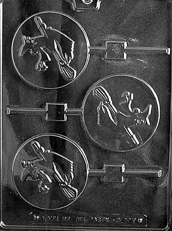 WITCH LOLLY Halloween Sucker Chocolate Candy Mold
