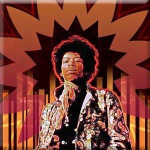 JIMI HENDRIX Star Magnet for Refrigerators and Lockers - Rock Band