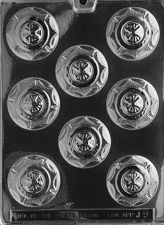 FIREMAN'S BADGE Chocolate Candy Mold Craft Supply