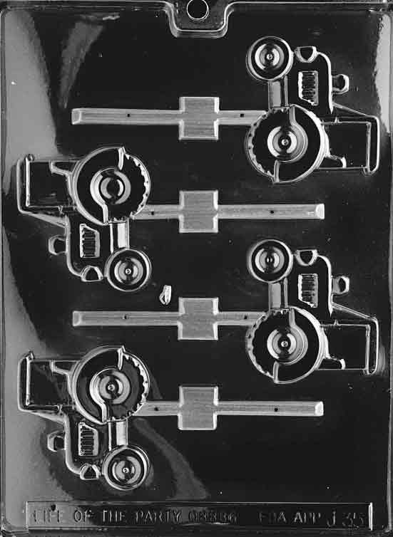 TRACTOR LOLLY Sucker Chocolate Candy Mold