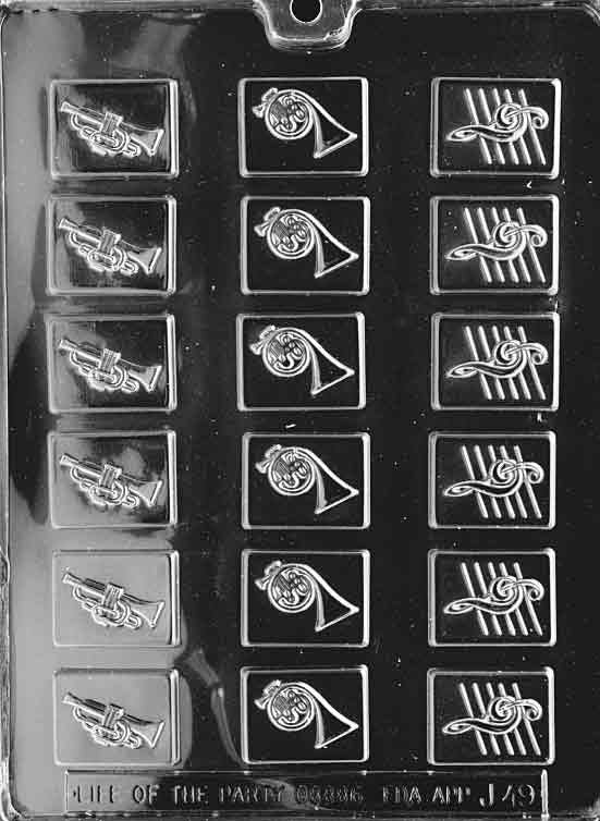 MUSICAL INSTRUMENT MINTS Chocolate Candy Mold