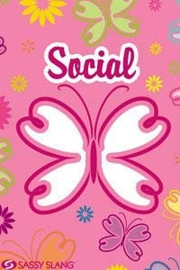 SASSY SLANG Social Butterfly Magnet for Refrigerators and Lockers Funny