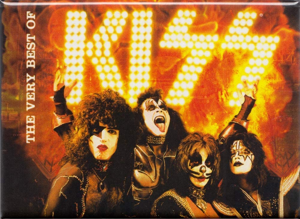 KISS The Very Best of KISS Magnet for Refrigerators and Lockers - Rock Band