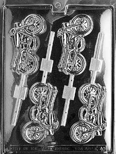 MOTORCYCLE LOLLY Sucker Chocolate Candy Mold
