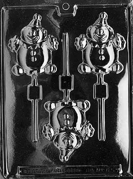 CHUBBY CLOWN LOLLY Sucker Chocolate Candy Mold