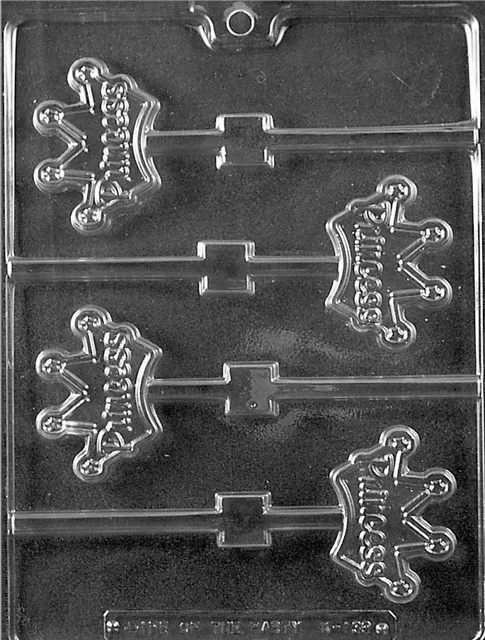 PRINCESS CROWN POPS Sucker Chocolate Candy Mold Craft Supply