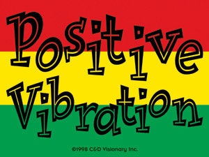 POSITIVE VIBRATIONS Reggae & Rasta Sticker Decal - Jamaican
