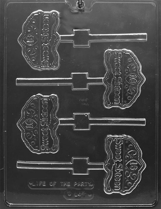SWEET 16 ON TIARA Lolly Sucker Chocolate Candy Mold
